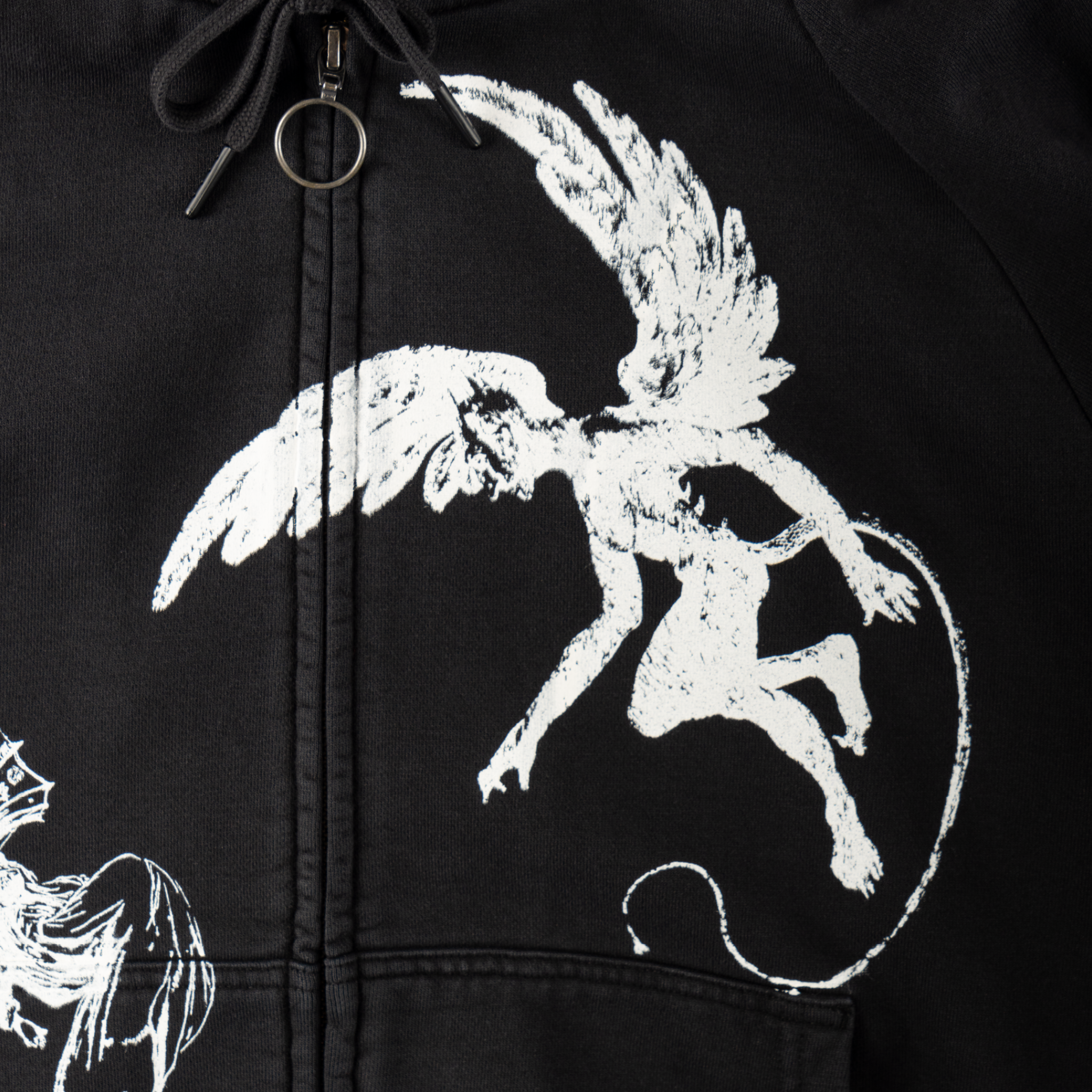 Duality Cropped Pigment-Dyed Zip Hoodie – Welcome Skateboards