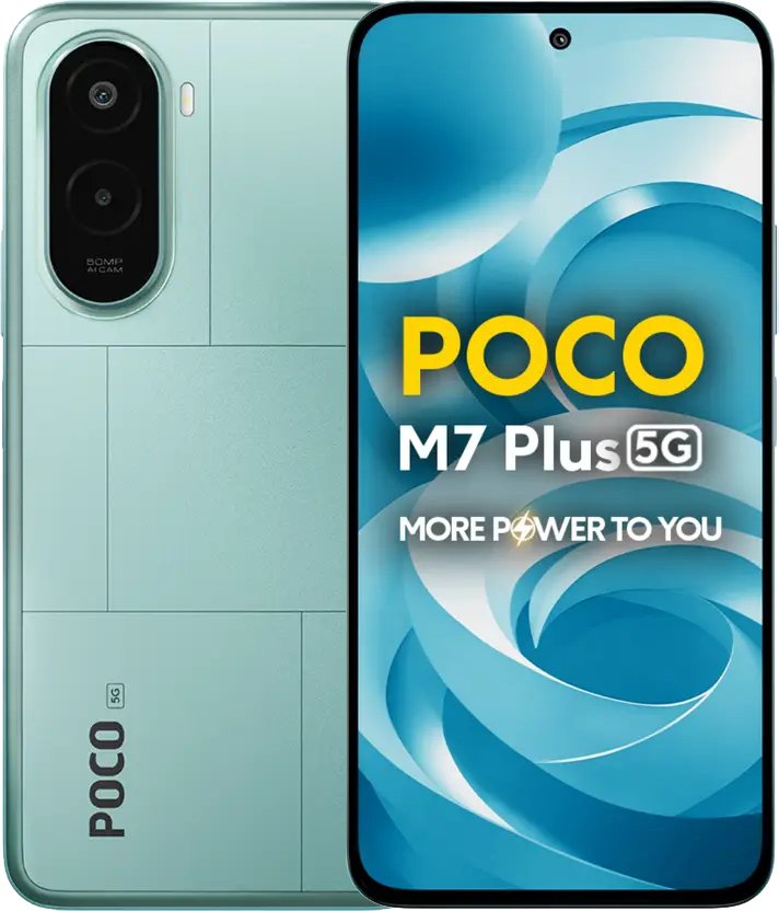 Xiaomi Poco M7 Plus 5G Aqua Blue 128GB 6GB RAM Gsm Unlocked Phone