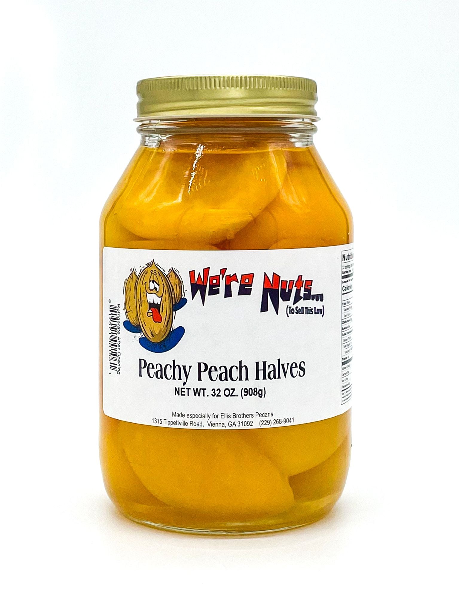 Peachy Peach Halves (32oz) – ellisbrospecans