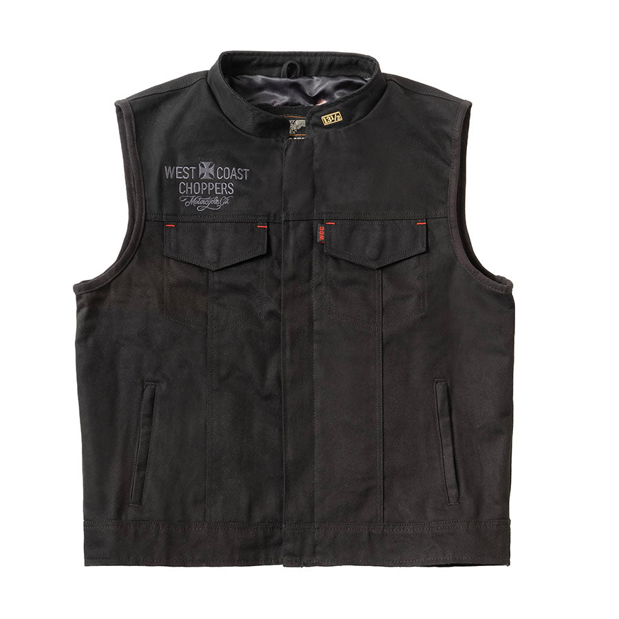 WCC x 13 1/2 Dominator Canvas Riding Vest -Black – West Coast Choppers