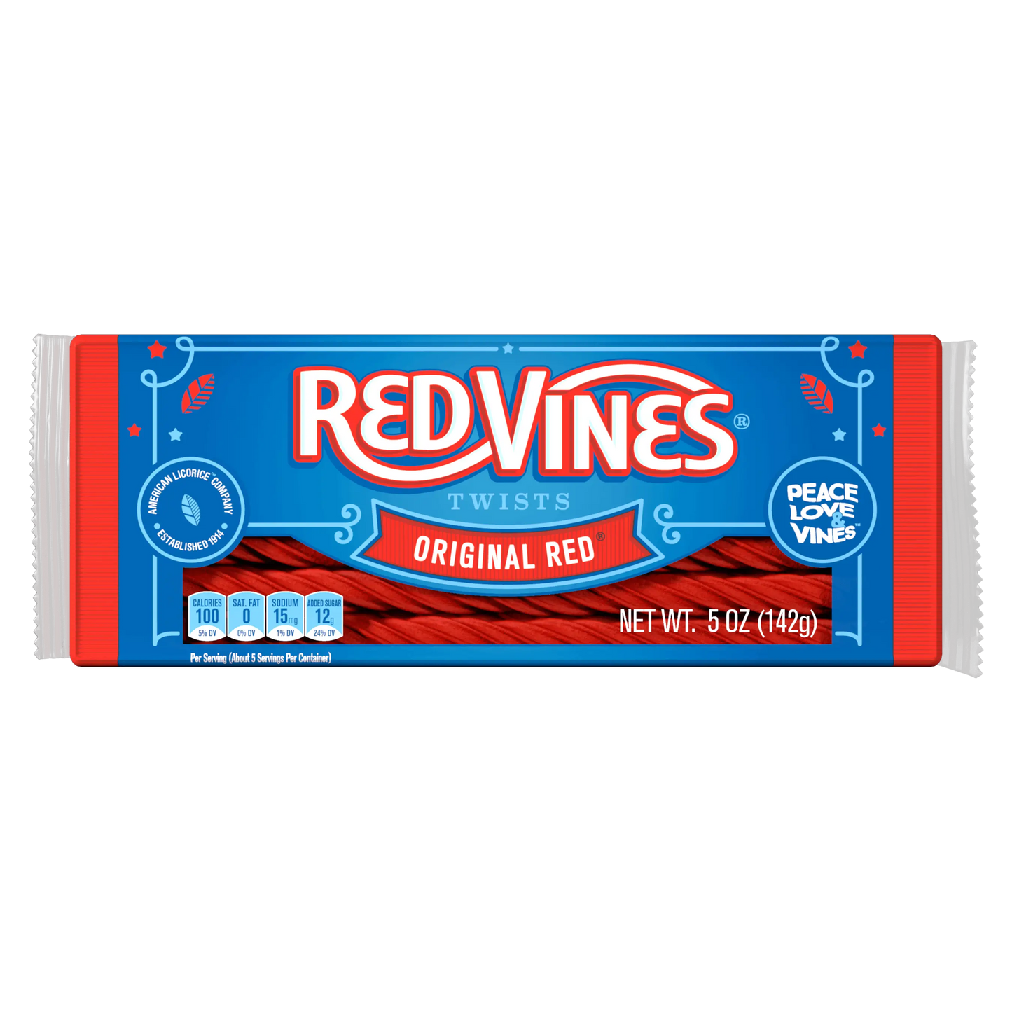 RED VINES® Original Red® Chewy Licorice Trays, 12/5 oz – American