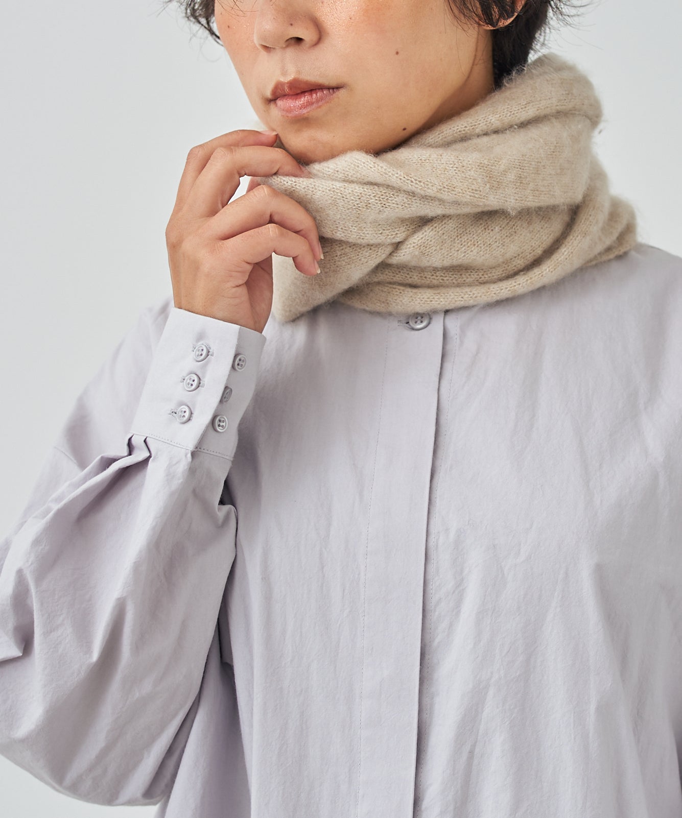 ♥️定価33000円♥️Pin1876 カシミヤ100% スヌード ストール モカ