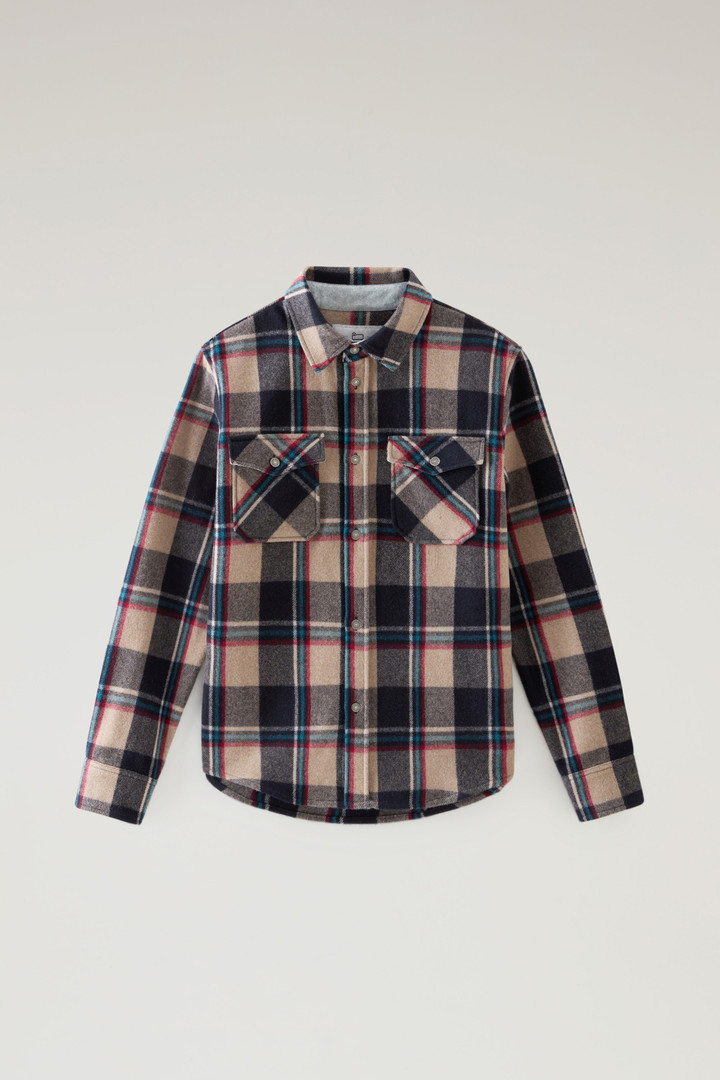 Men's Alaskan Check Overshirt in Recycled Italian Wool Blend