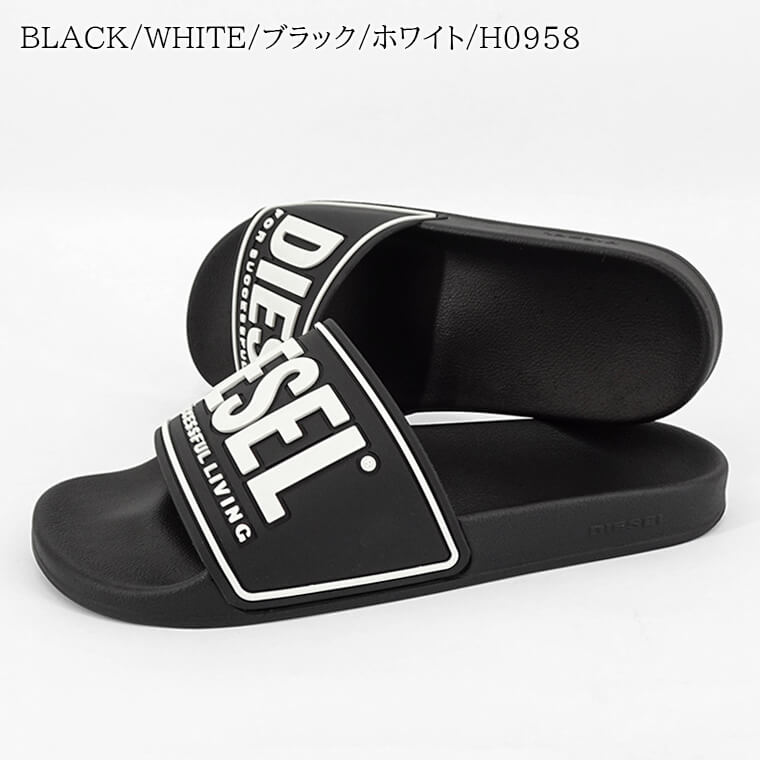 ディーゼル DIESEL メンズ サンダル ブラック ホワイト ブルー