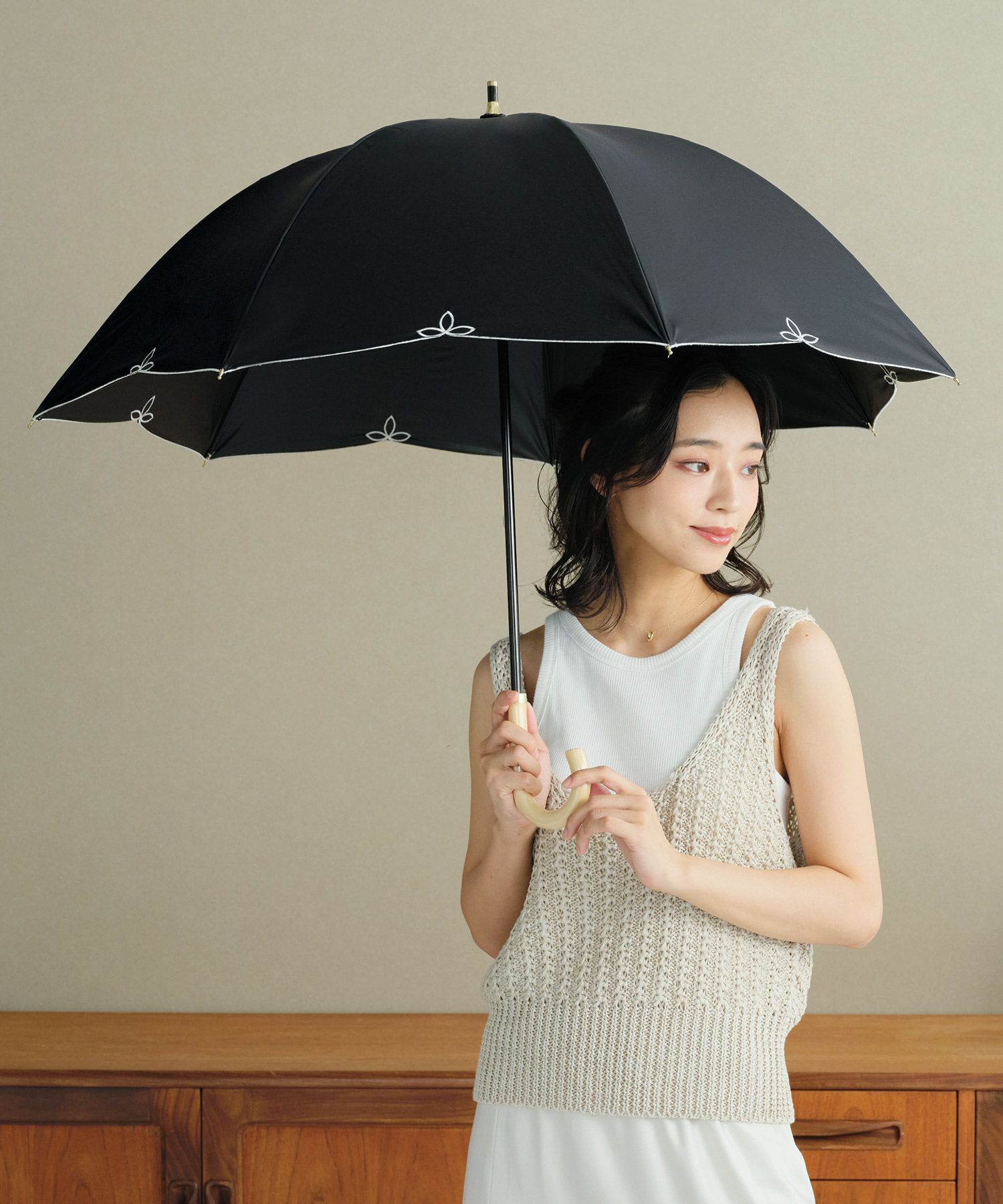 遮光ドームワイドスカラップ 日傘 長傘 晴雨兼用 Wpc. | 【公式】Wpc