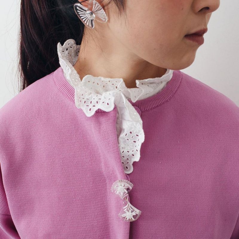 Dot and Stripes CHILD WOMAN ブロード レースピンタックブラウス