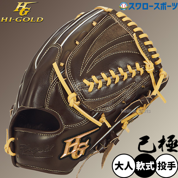 野球 ハイゴールド 軟式グローブ グラブ 己極 SRダークブラウン
