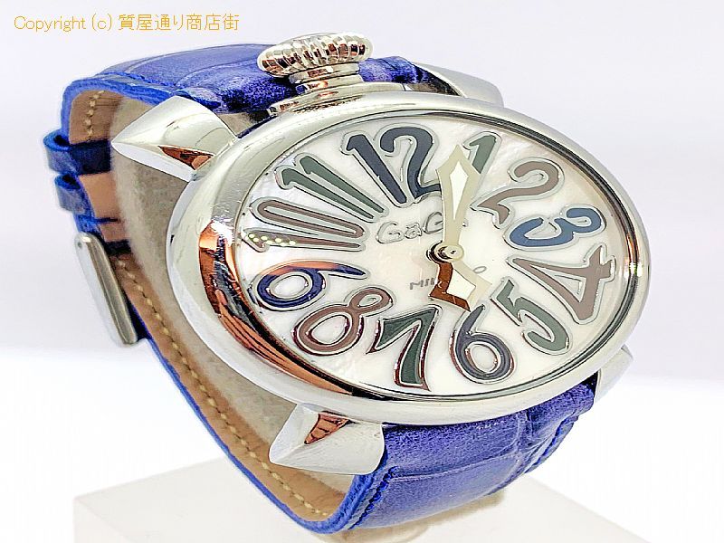 GaGa MILANO ガガミラノ マヌアーレ40 シェル文字盤 腕時計 クオーツ