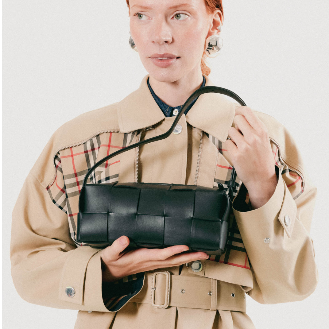 BOTTEGA VENETA Small Brick Cassette Bag in Black | COCOON