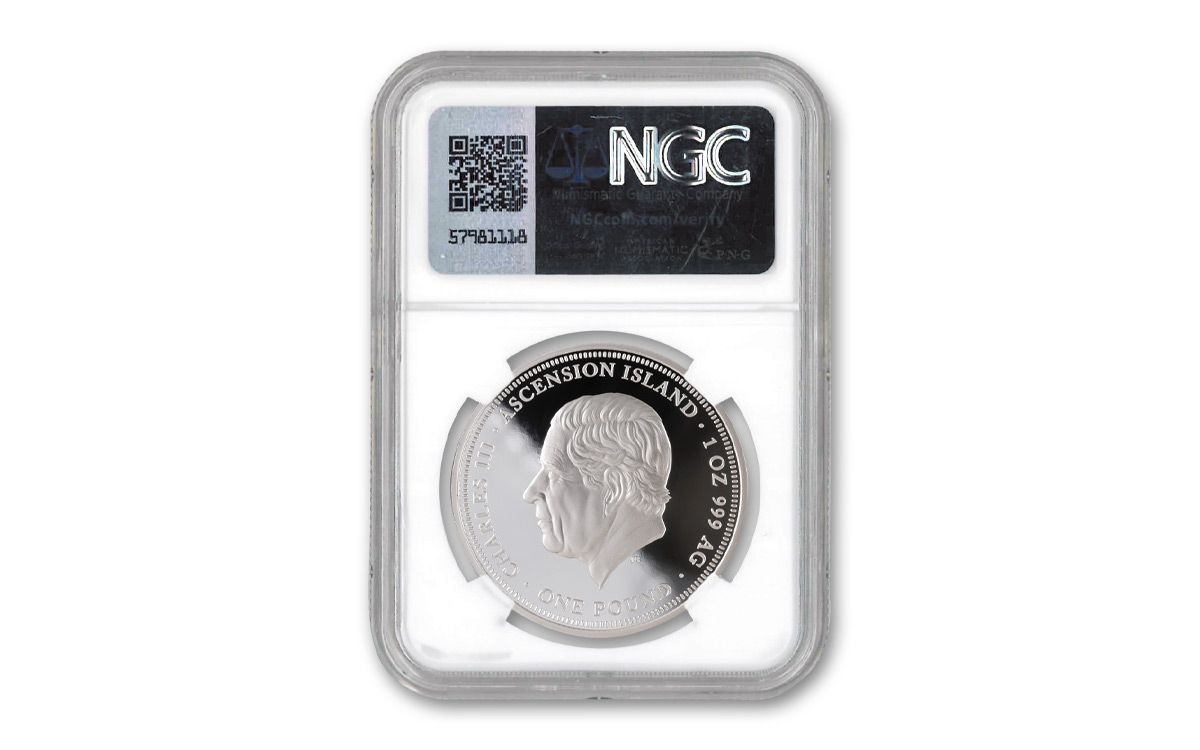2024 Ascension Island Helmeted Liberty Proof 1 oz Silver - NGC PF