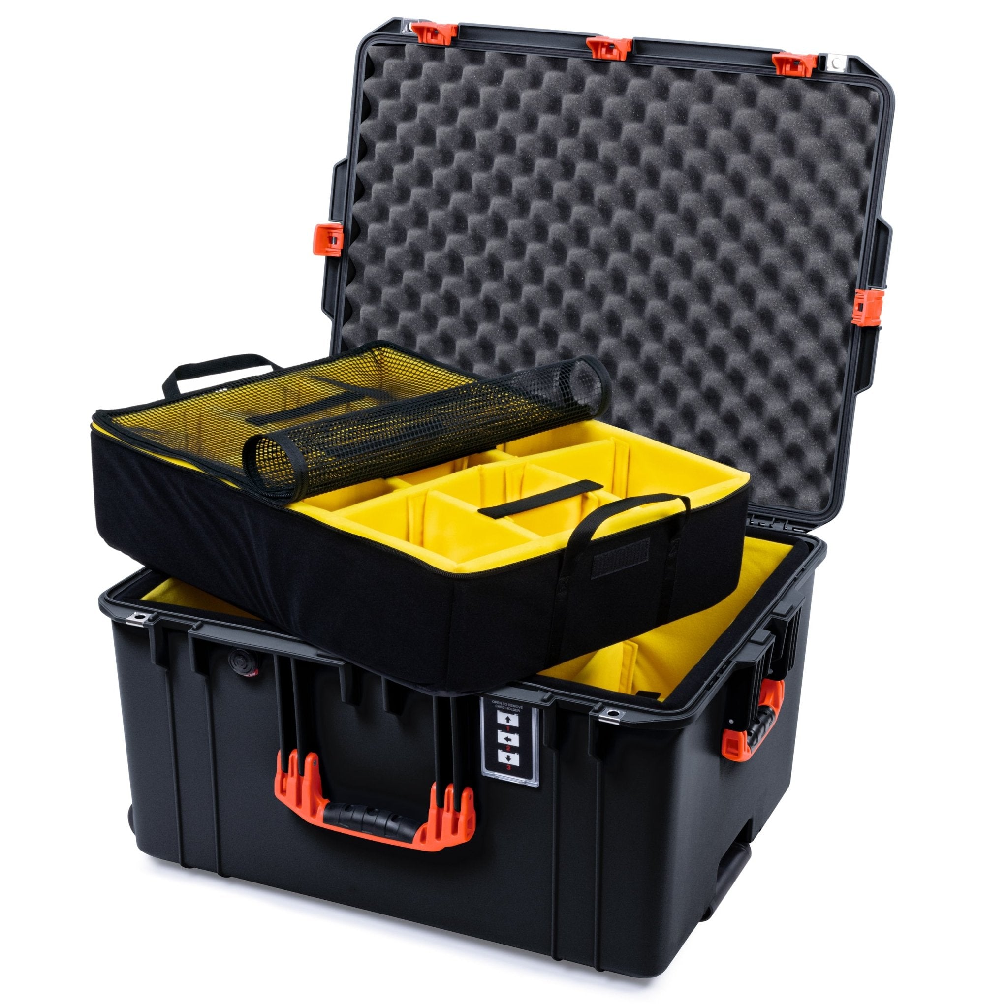 Pelican 1637 Air Case - Black & Orange - ColorCase