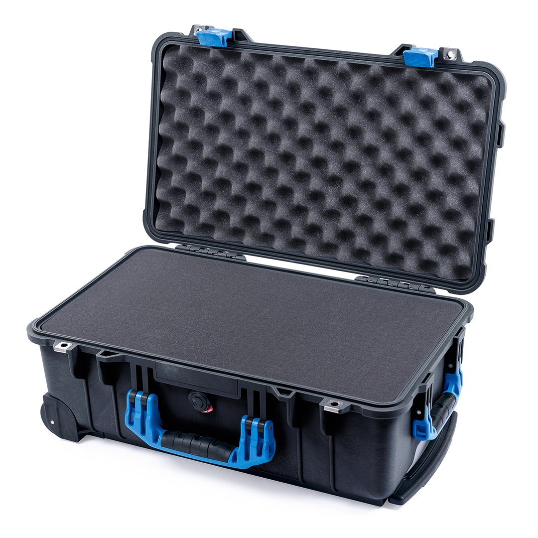 Pelican 1510 Case Black with Blue Handles & Latches - ColorCase