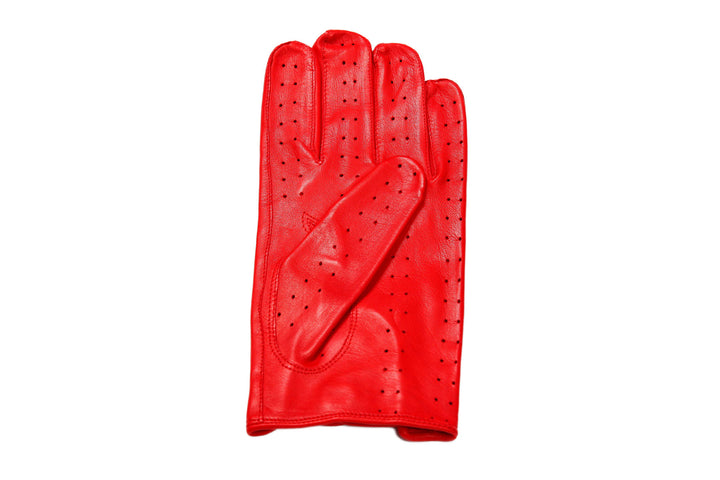 メローラ メンズ手袋◇ナパレザードライビンググローブ◇レッド/ROSSO
