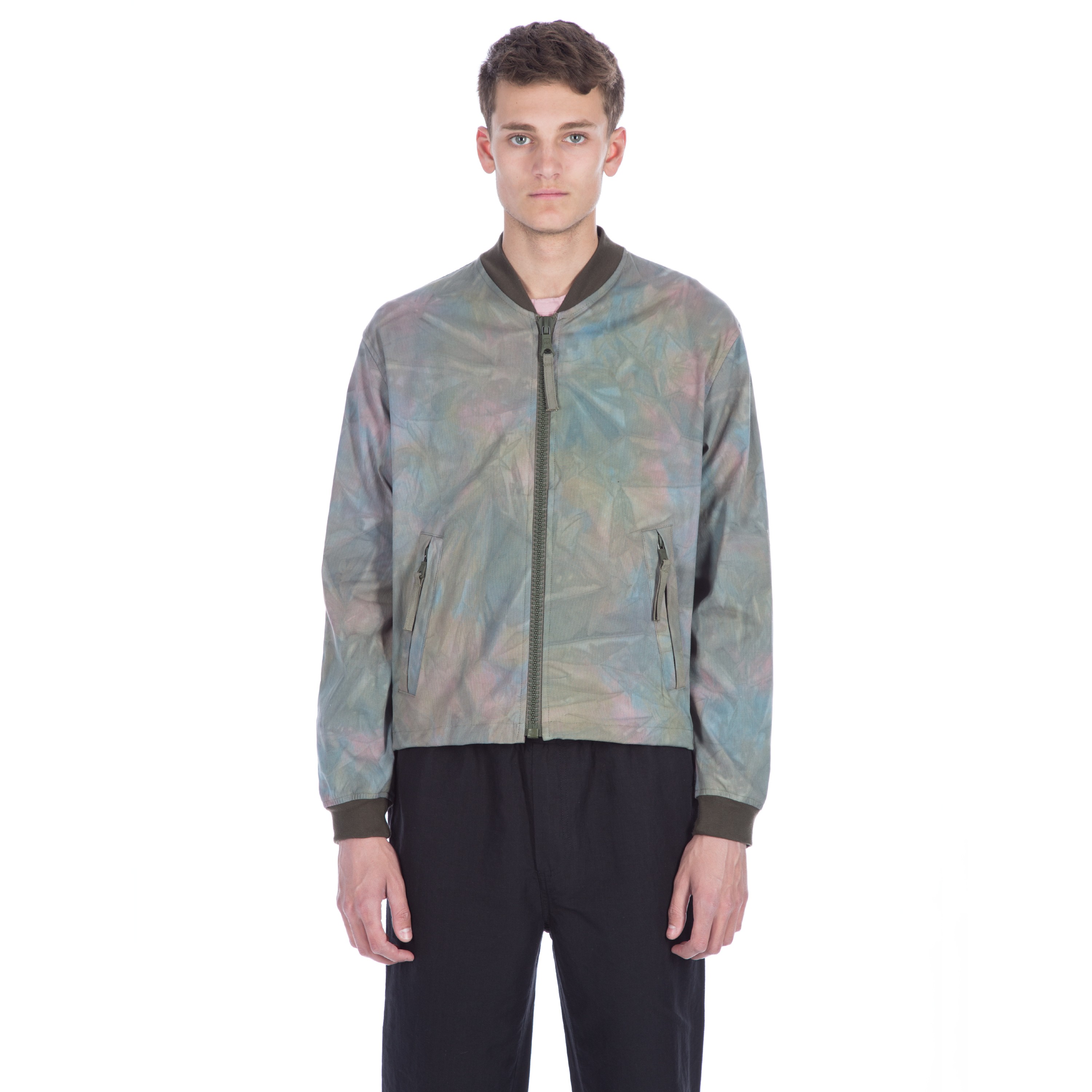Our Legacy Force Bomber Jacket (Olive Tie Dye) - Consortium.