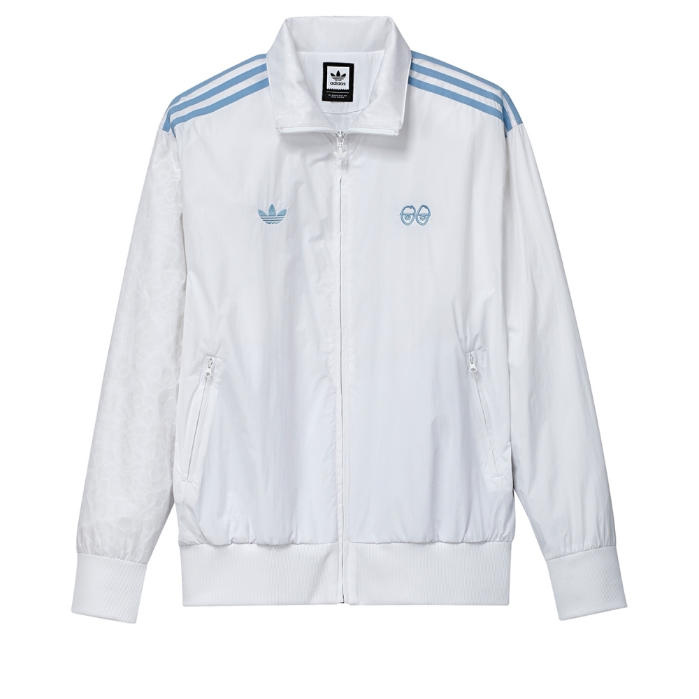 adidas Skateboarding x Krooked Track Jacket (White/Clear Blue