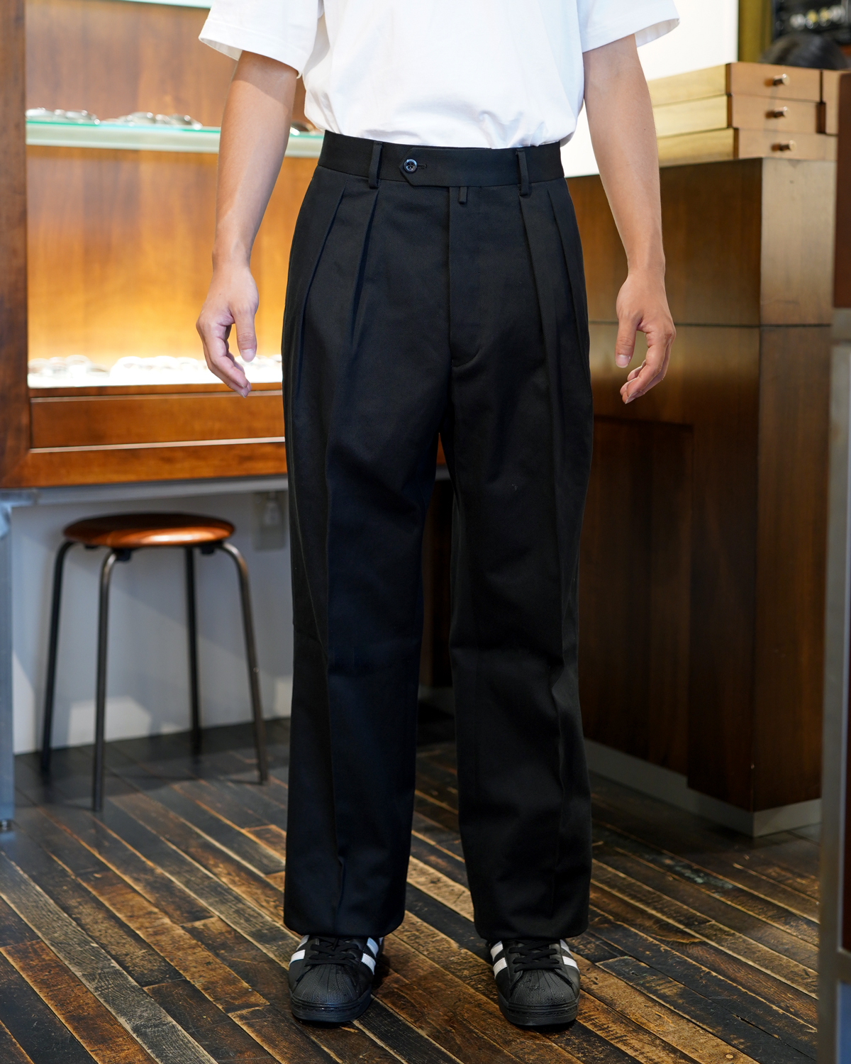 NEAT｜SUSTAINABLE DRILL TWILL COTTON｜WIDE TYPE Ⅰ - Black