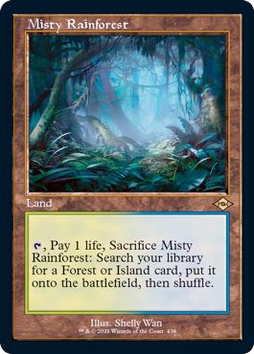 EX](FOIL)(旧枠仕様)霧深い雨林/Misty Rainforest《英語》【MH2】