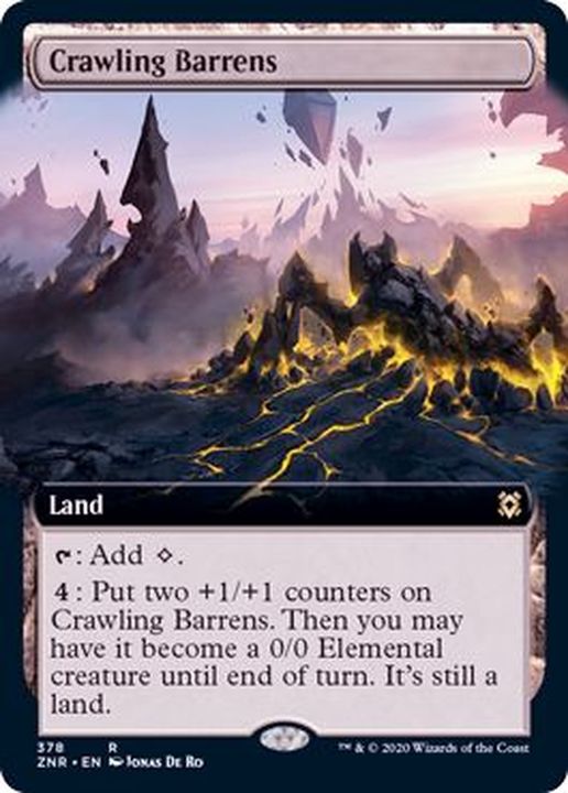 FOIL)(フルアート)這い回るやせ地/Crawling Barrens《英語》【ZNR】