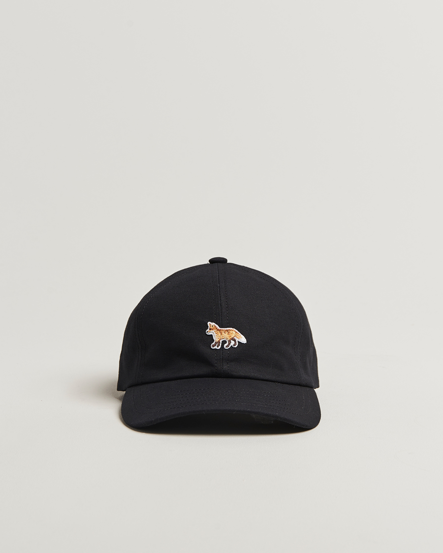 Maison Kitsuné Baby Fox 6 Panel Cap Black at CareOfCarl.com