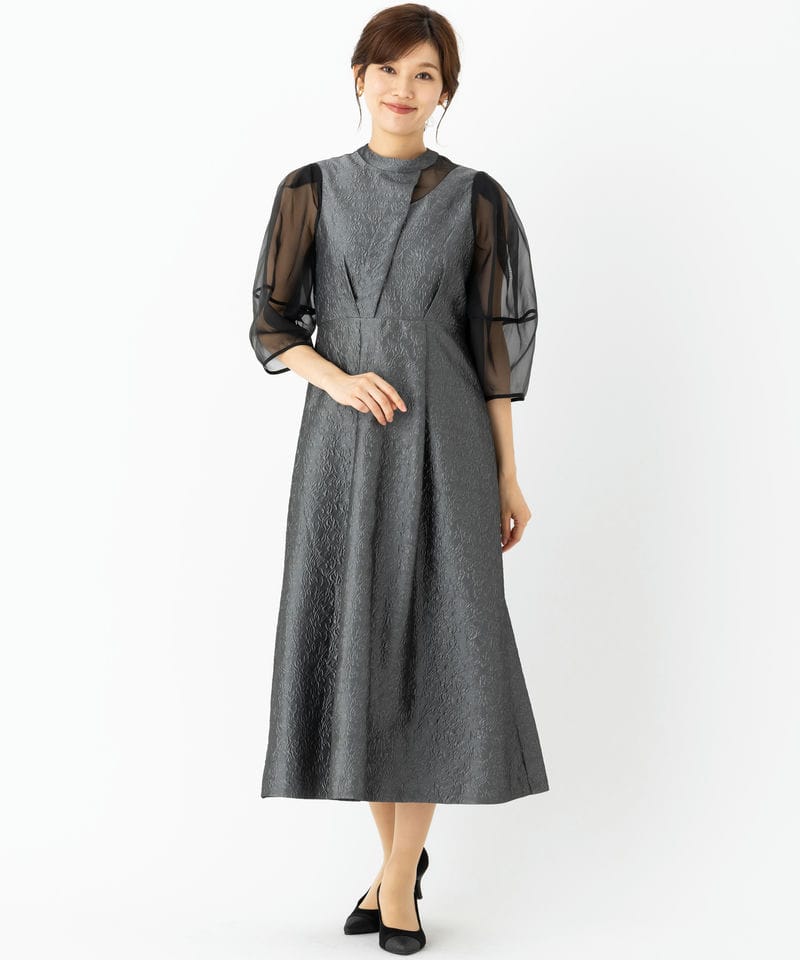 RUIRUE BOUTIQUE ルイルエブティック シアーランタンスリーブふくれ