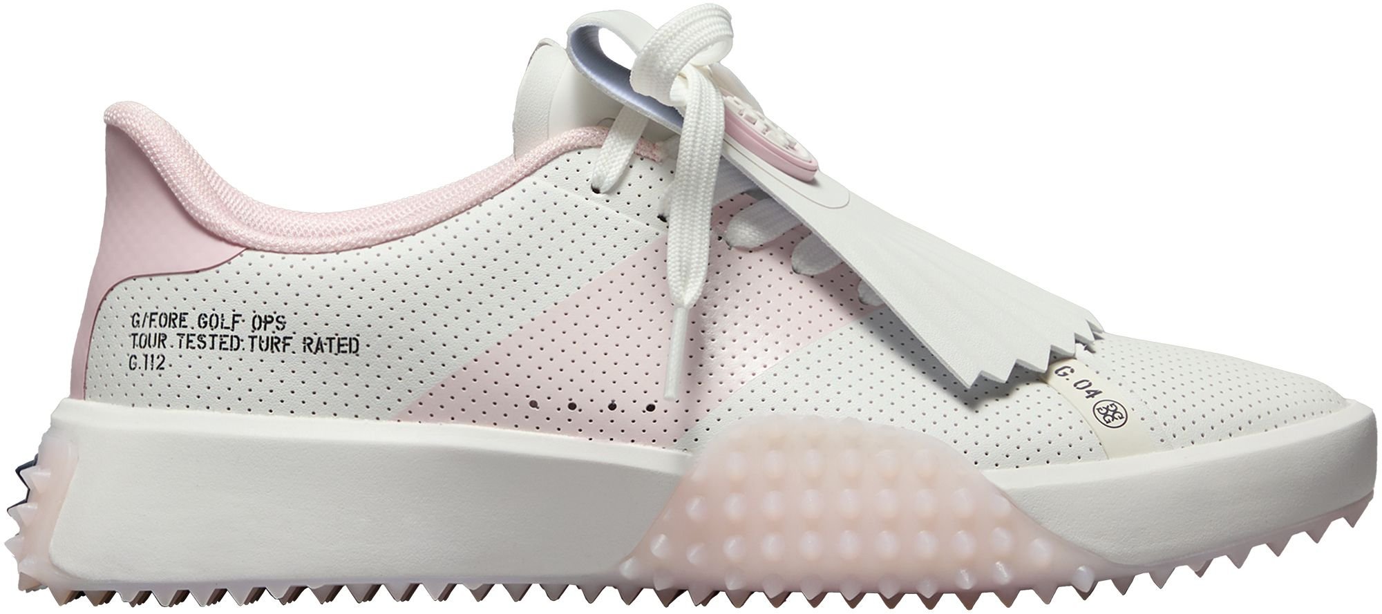 G/FORE Women's G.112 Kiltie Perforated Saddle Stripe Golf Shoes