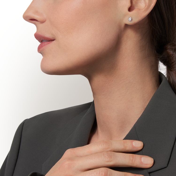 CRB8041400 - Diamants Légers earrings, MM - White gold, diamonds