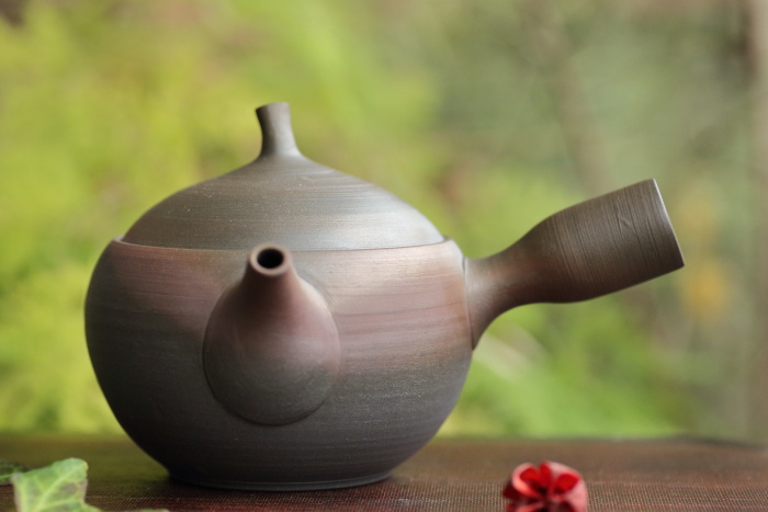 伊藤成二 りんご急須 満容量400ml 作家もの常滑焼煎茶器 日本茶中国茶