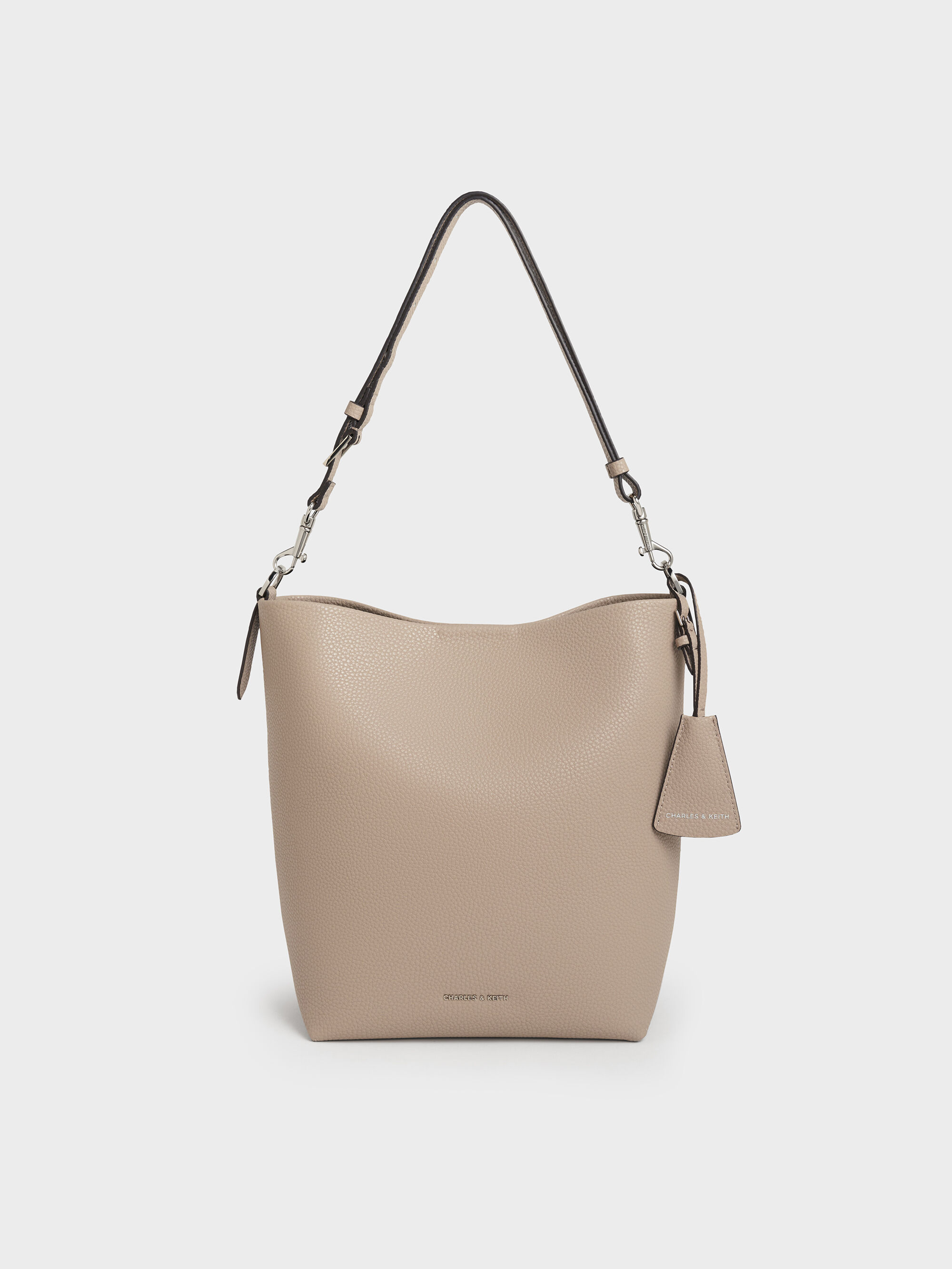 Taupe Beryl Bucket Bag - Taupe - CHARLES & KEITH US