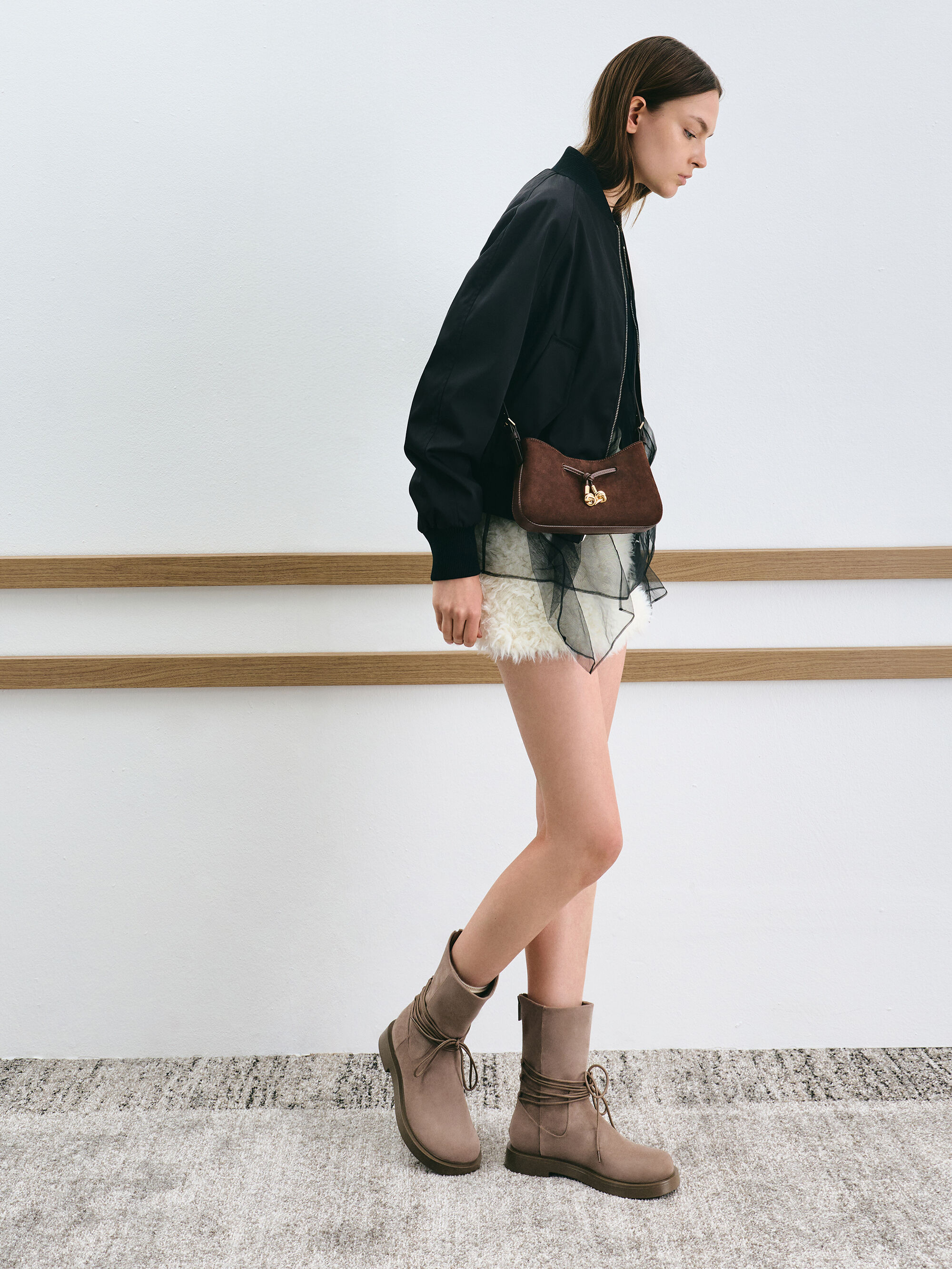 Espresso Brown Mila Shoulder Bag - Espresso Brown - CHARLES & KEITH US