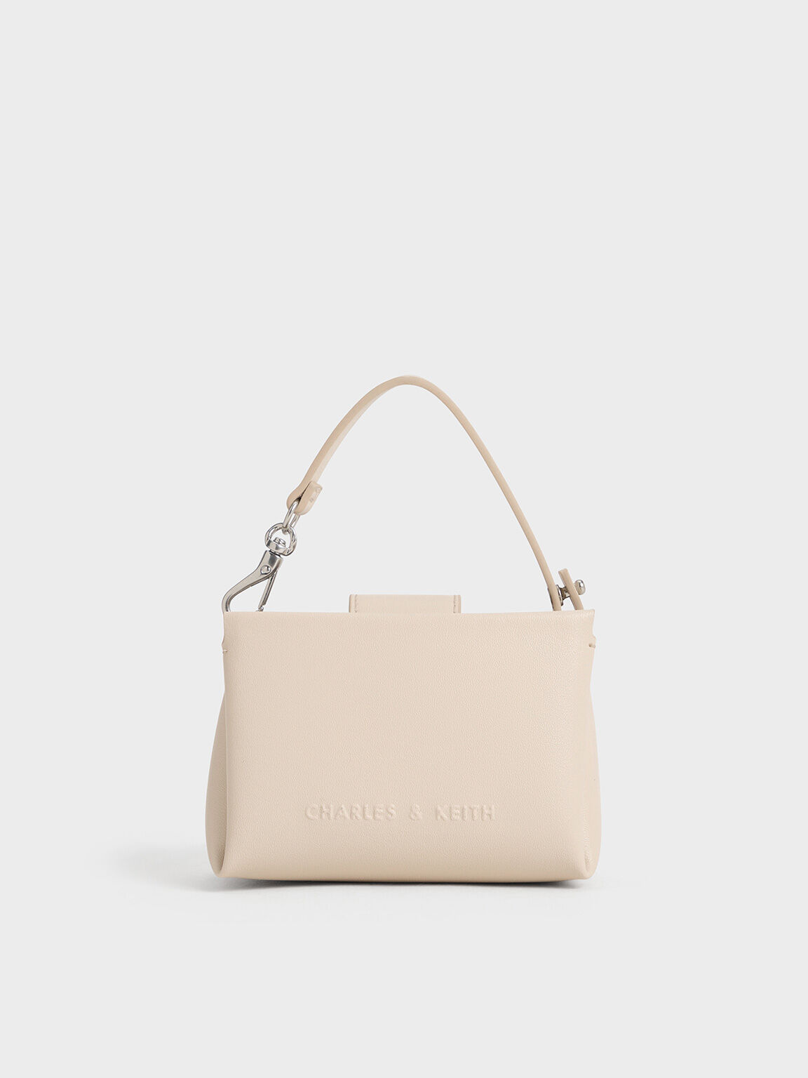 Oat Bosie Top Handle Pouch - Oat - CHARLES & KEITH KR