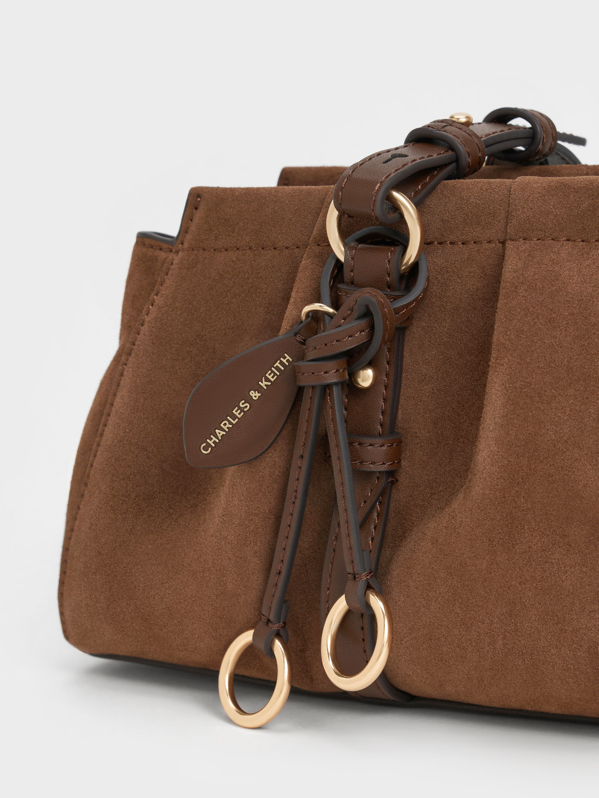 Mocha Brown Britton Elongated Shoulder Bag - Mocha Brown - CHARLES