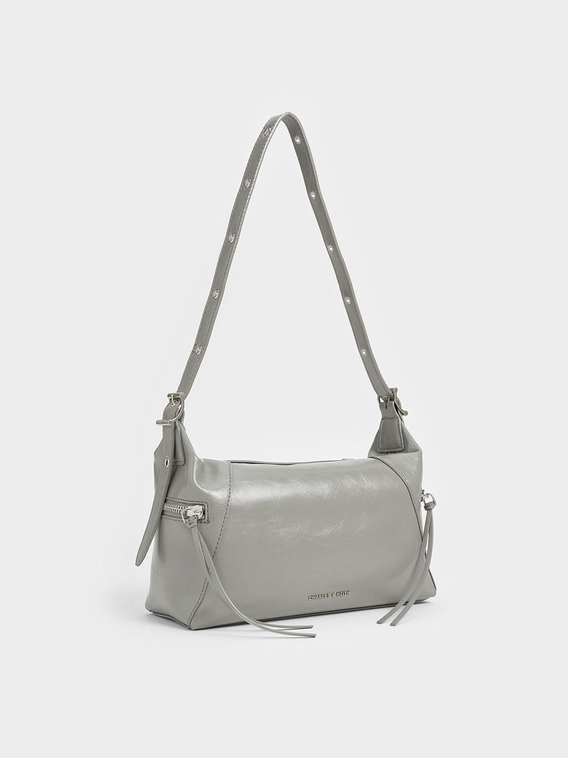 Xylia ザイリア ホーボーバッグ - グレー | CHARLES & KEITH