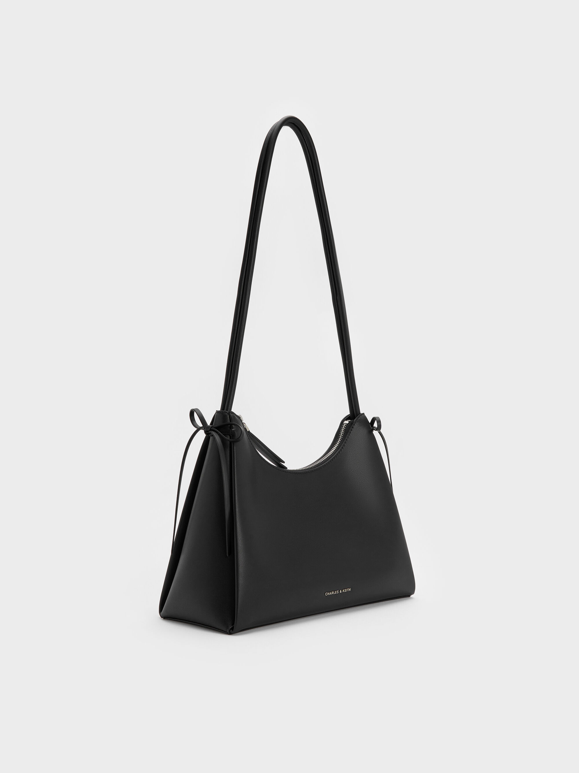 Hazel ヘーゼル ボウホーボーバッグ - ノワール | CHARLES & KEITH