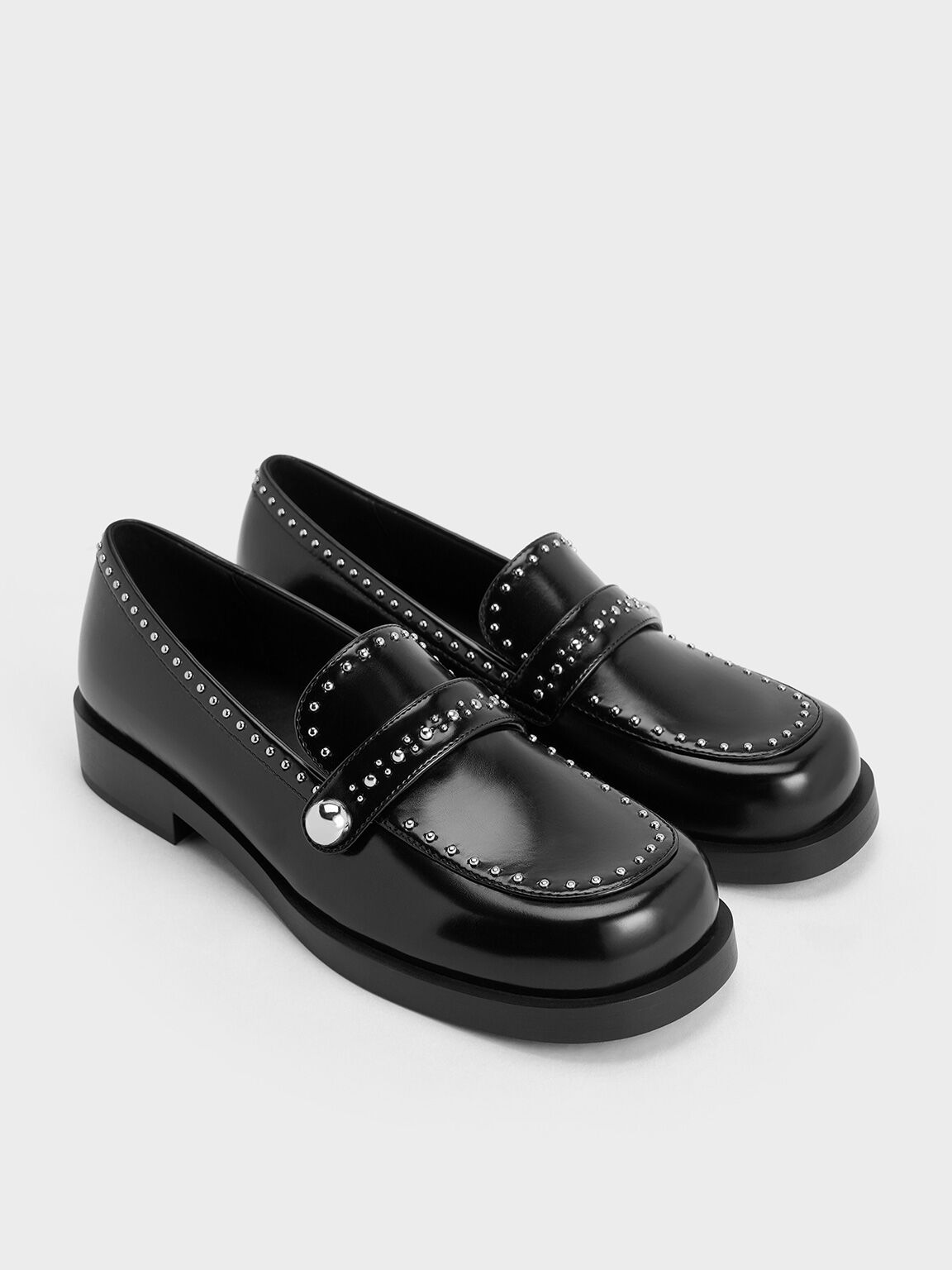 スタッズ ローファー - ブラックボックス | CHARLES & KEITH