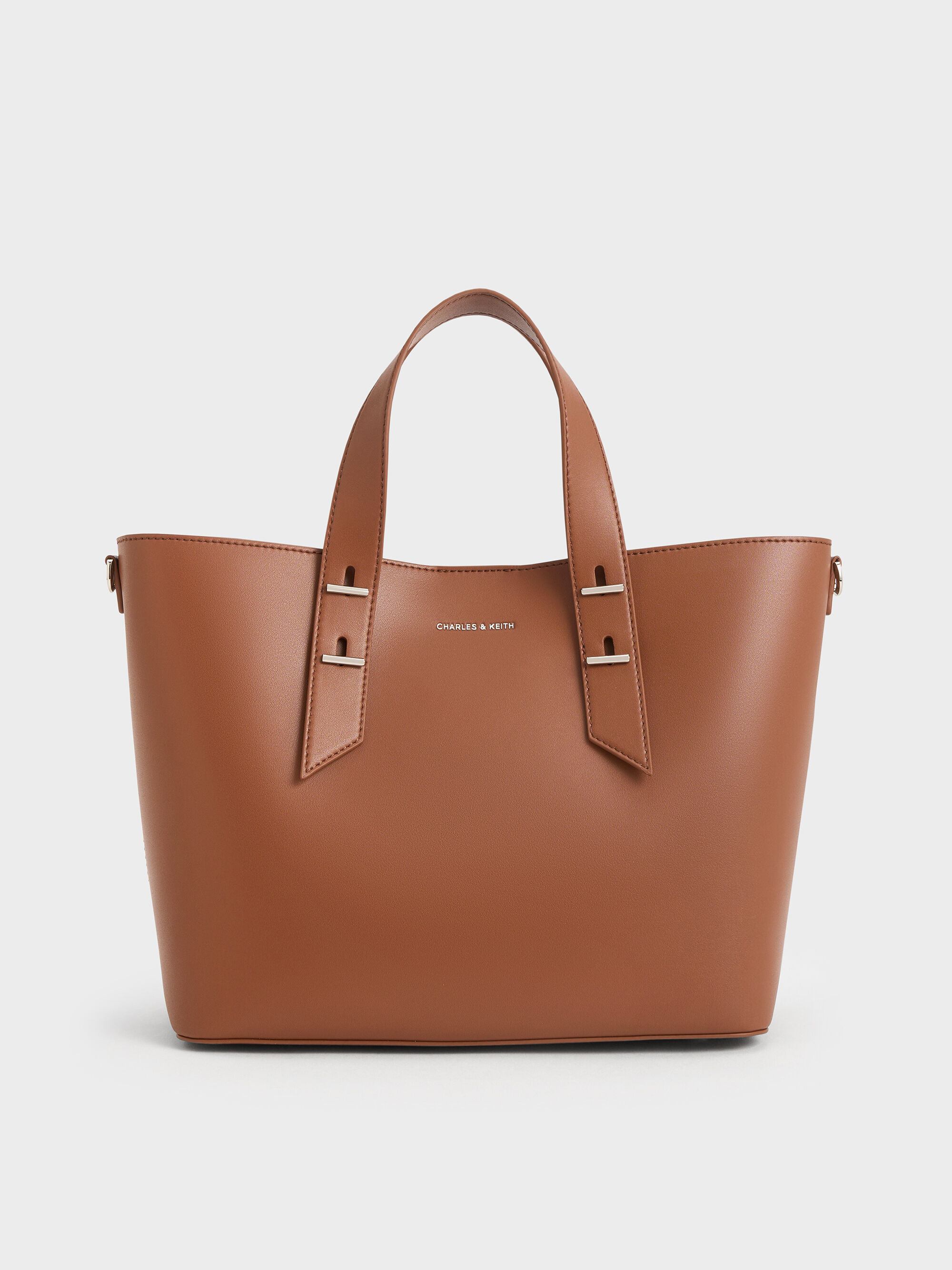 トートバッグ(レディース) - ブラウン | CHARLES & KEITH (チャールズ