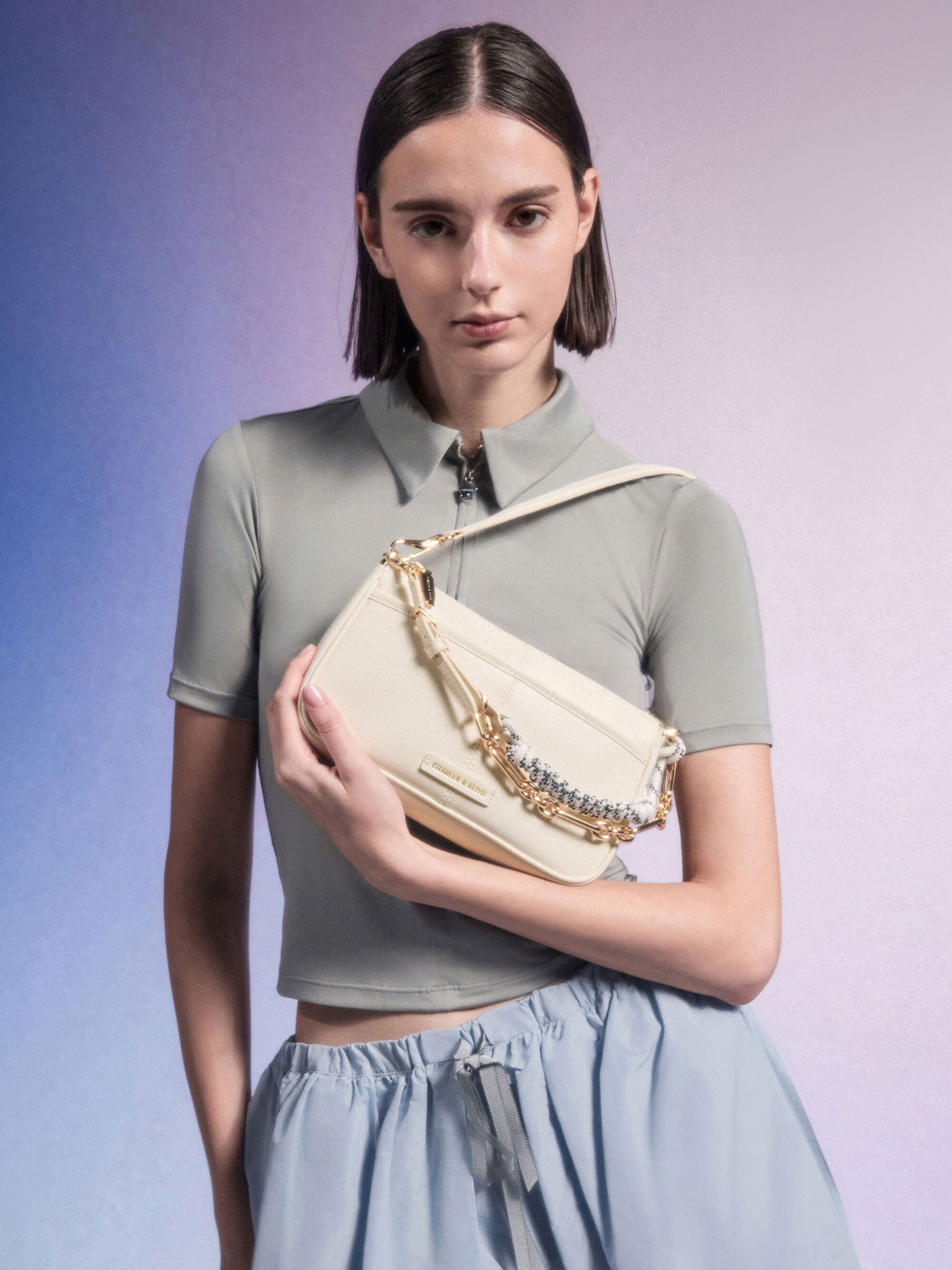 Addison アディソン ノットロープショルダーバッグ - クリーム