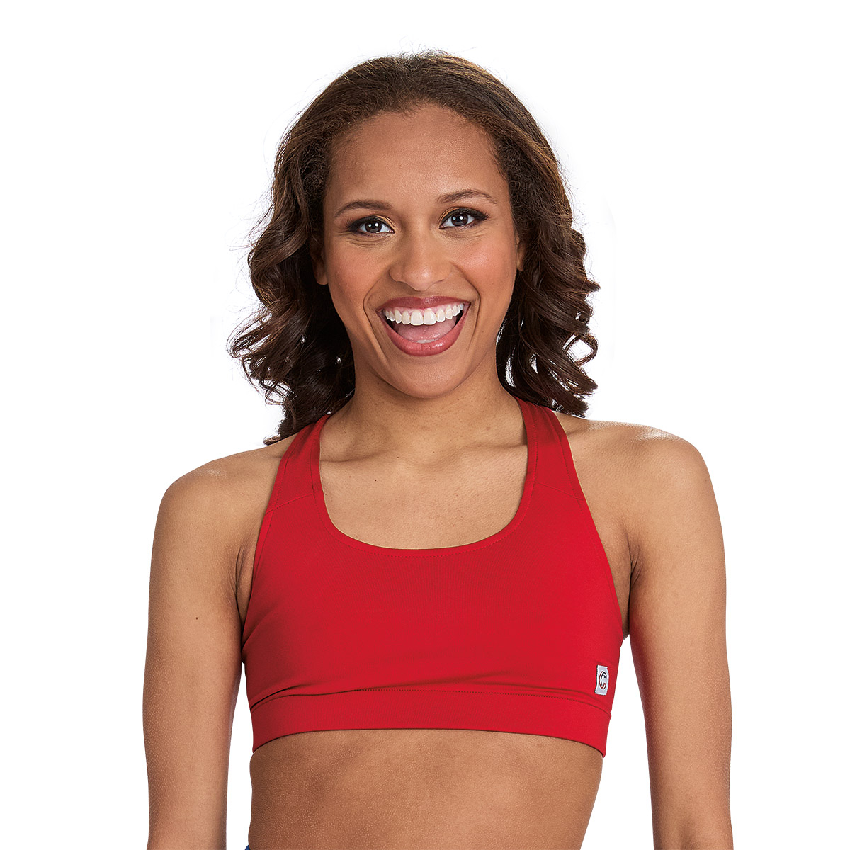 Specialty Fabric Criss-Cross Back Sports Bra