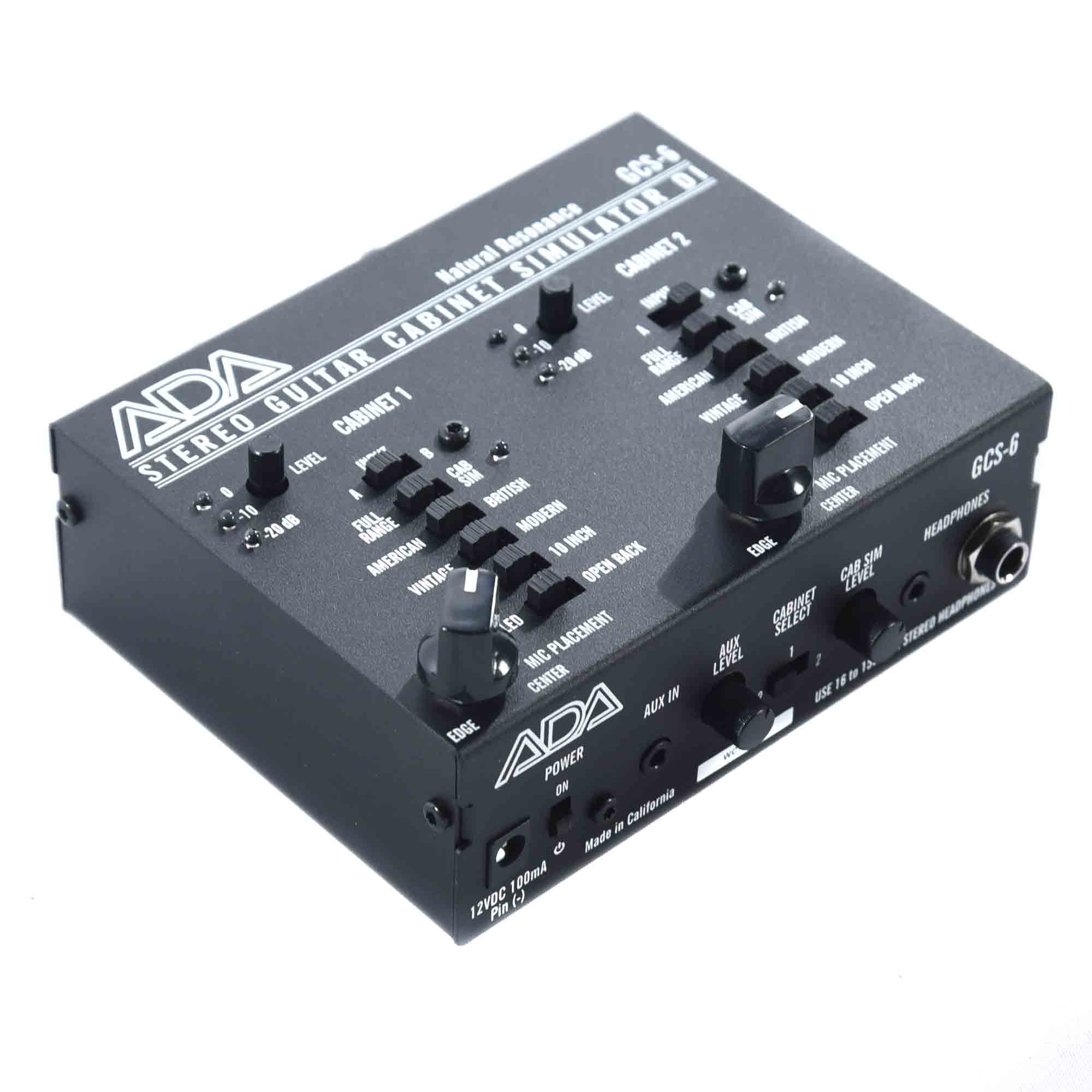 A/DA GCS-6 Stereo Guitar Cabinet Simulator & DI with Headphone