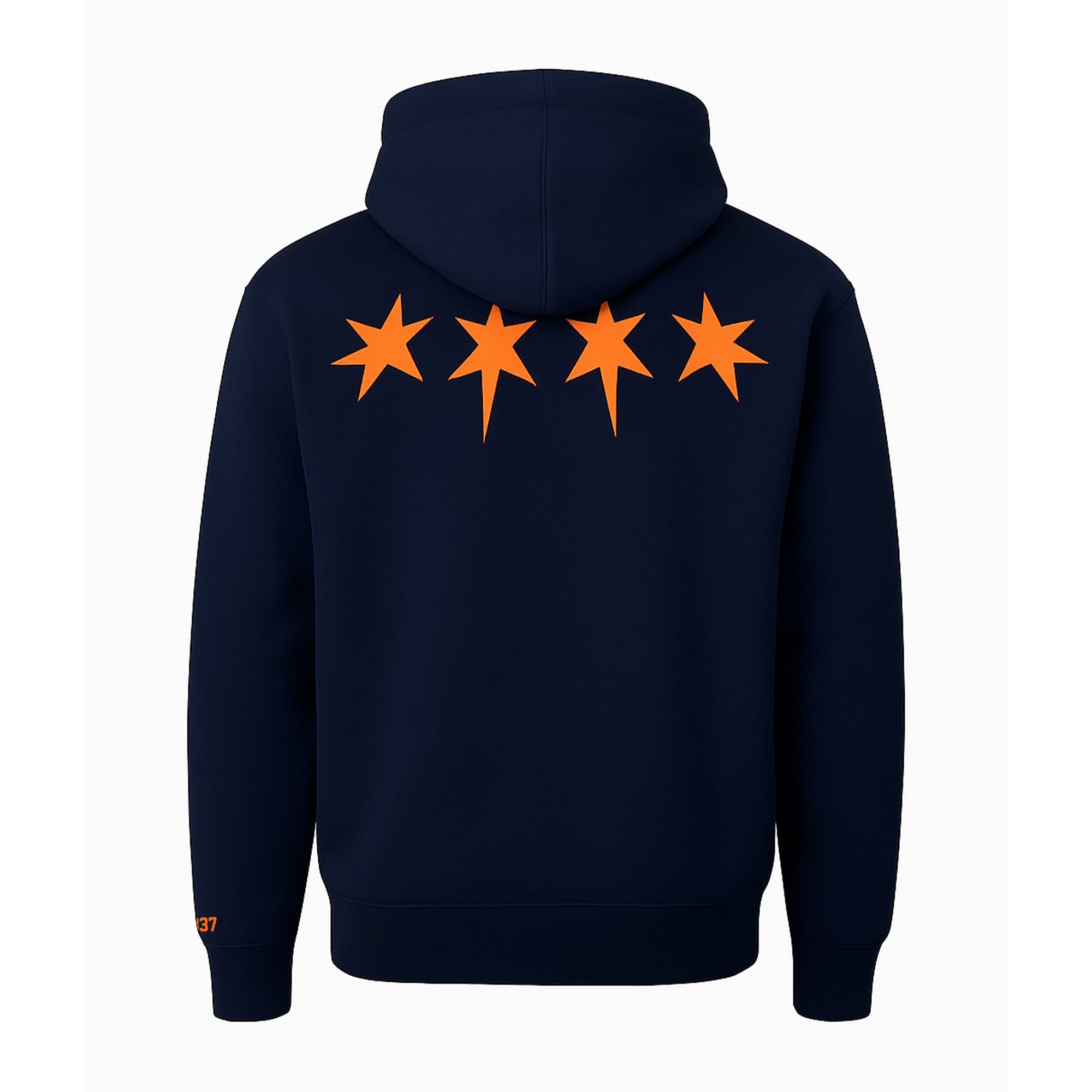 Chicago Block Hoodie (Navy/Orange) – ChiBoys LLC