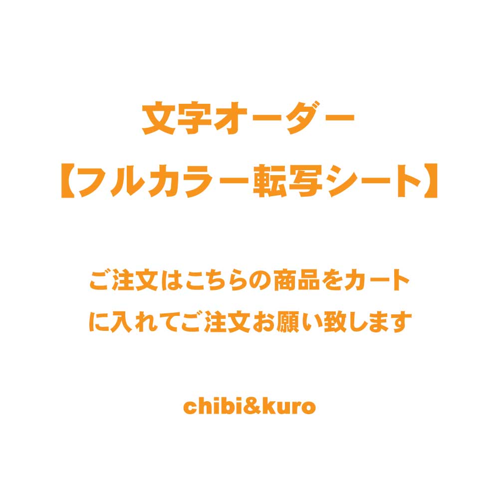 フルカラー転写アイロンシート専用】文字オーダー（英語・数字・漢字