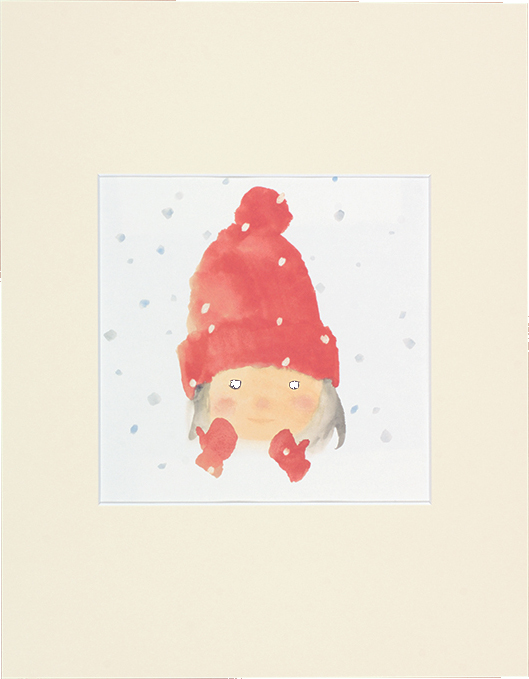 Chihiro Art Shop / アートプリント No.6『赤い毛糸帽の女の子』