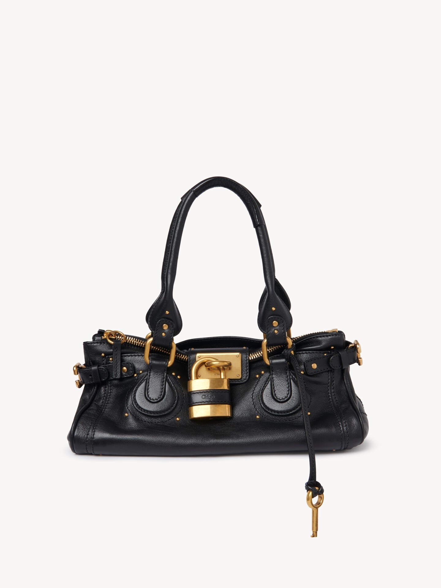 グレインレザー製Paddingtonバッグ 黒 - Chloé