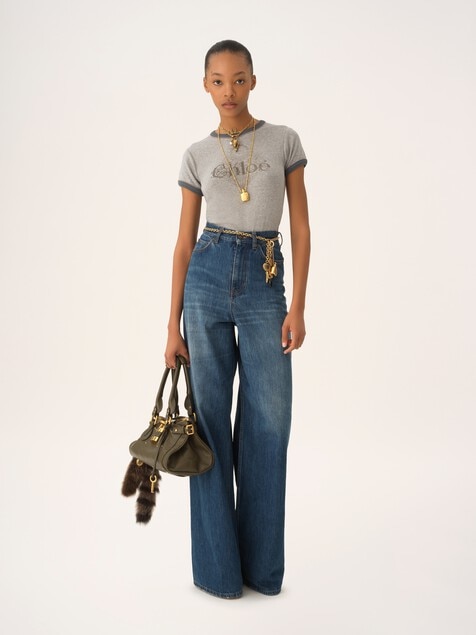 ジャージー製ロゴ入りタンクトップ 白 - Chloé