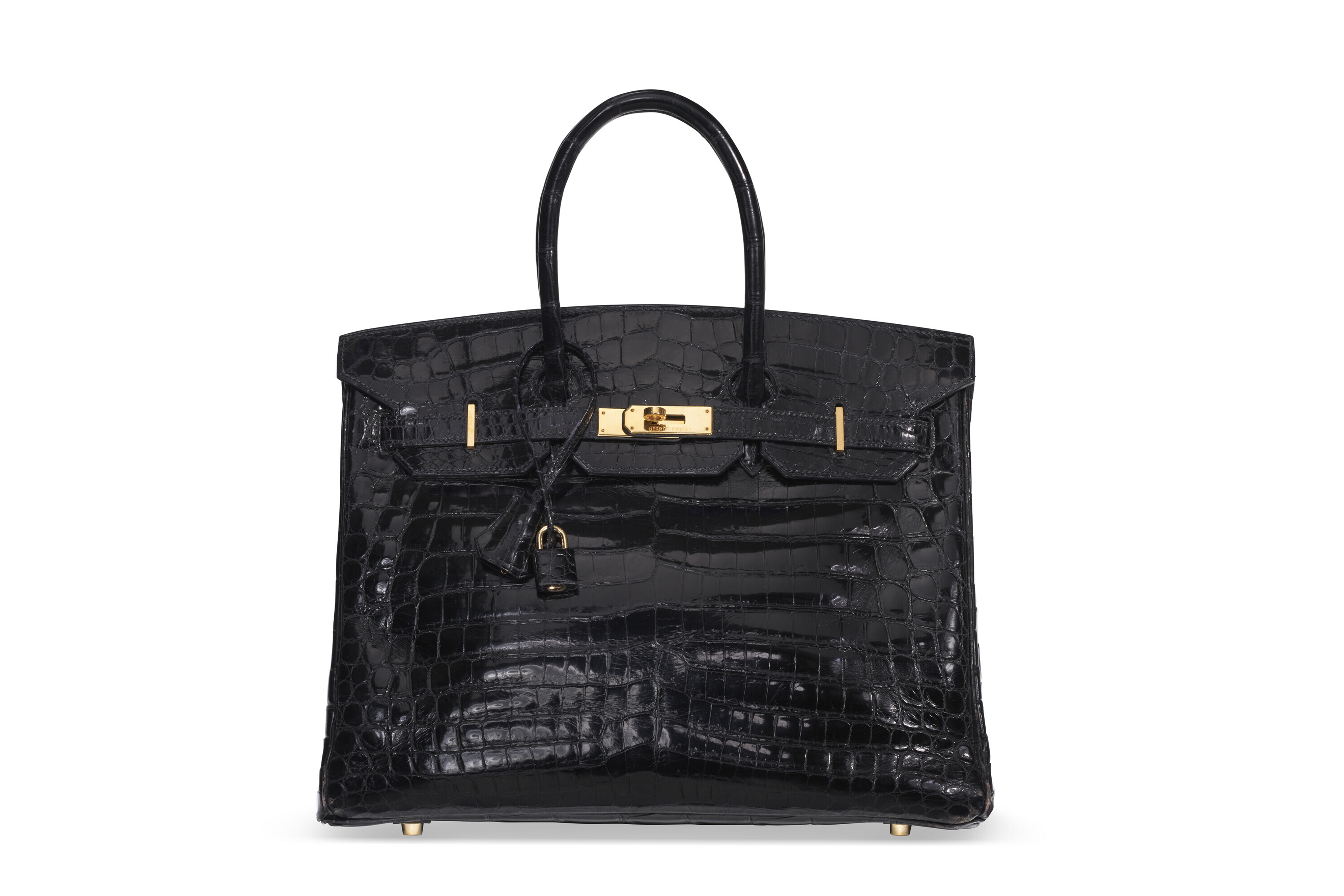 A LIMITED EDITION BLACK CALF BOX LEATHER & TOILE OFFICIER KELLY