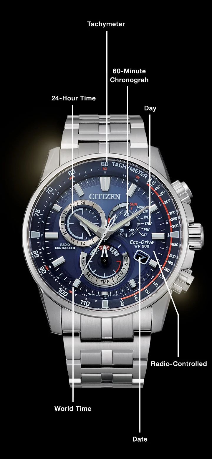 PCAT Blue Dial Stainless Steel Bracelet CB5880-54L | CITIZEN