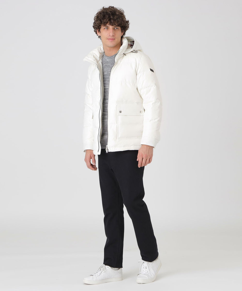 クレストブリッジチェックコンビショートダウン（ブルゾン）｜BLACK