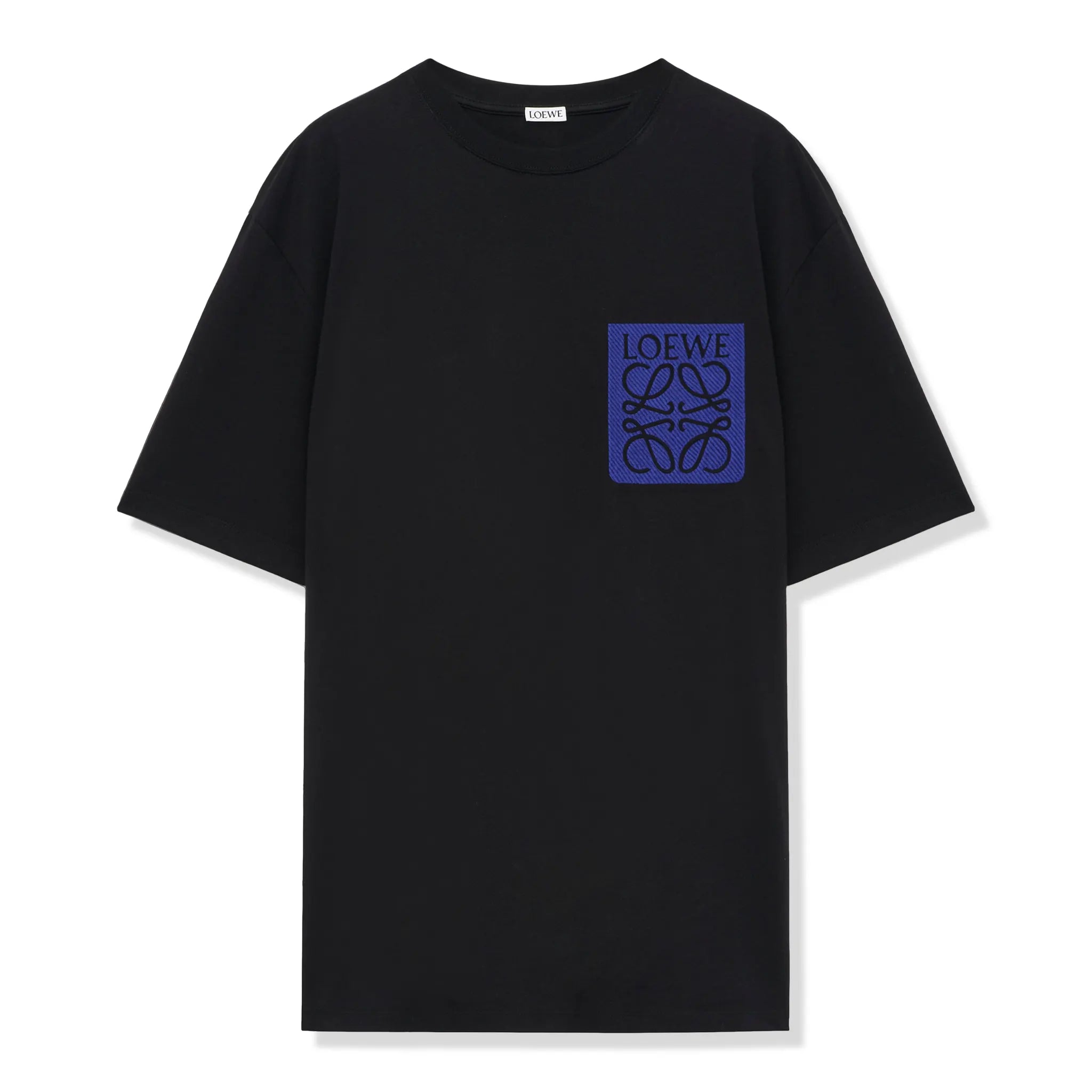 Loewe Anagram Fake Pocket Black Blue T Shirt | H526Y22XAT-1100
