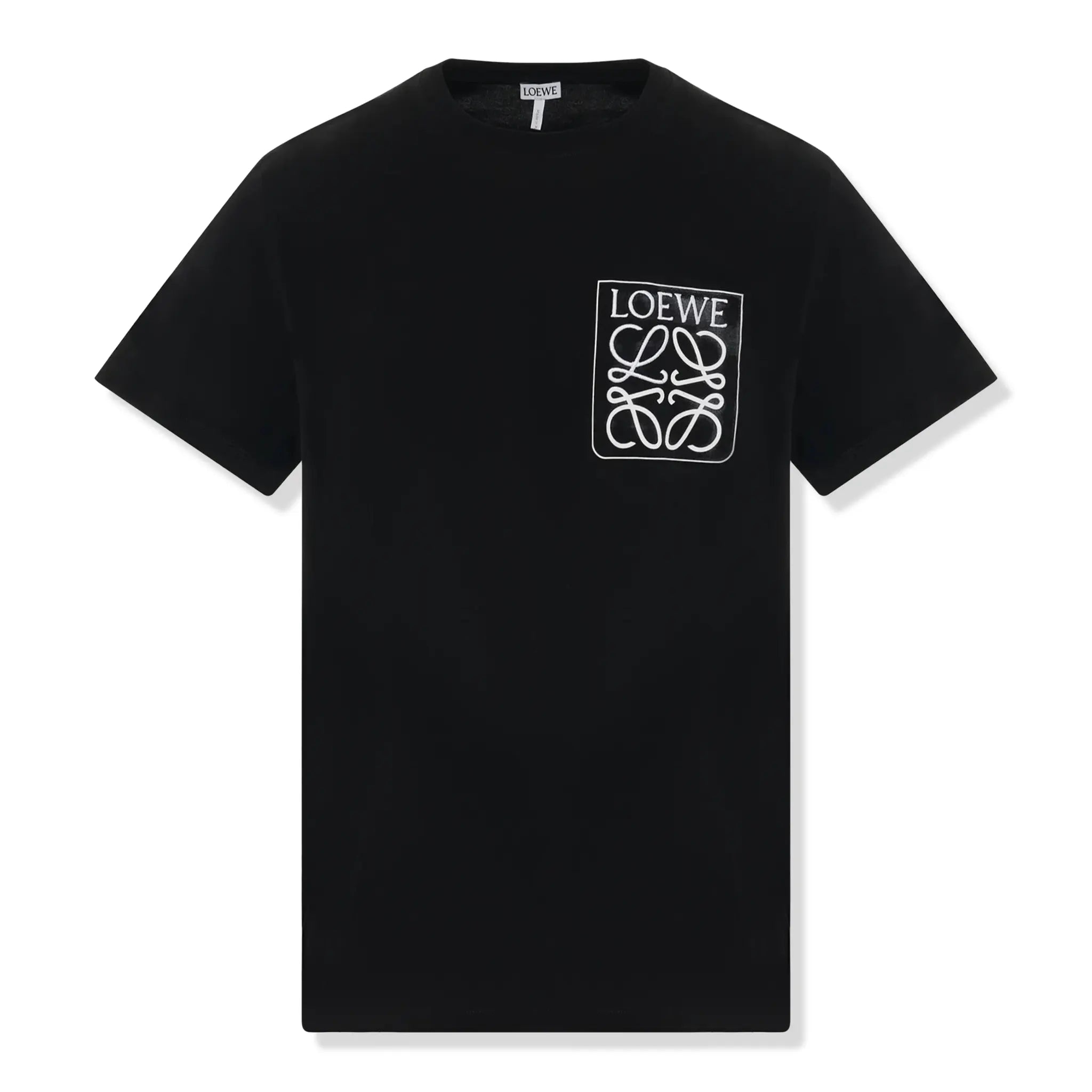 Loewe Anagram Fake Pocket Black T Shirt | H526Y22X25-1100