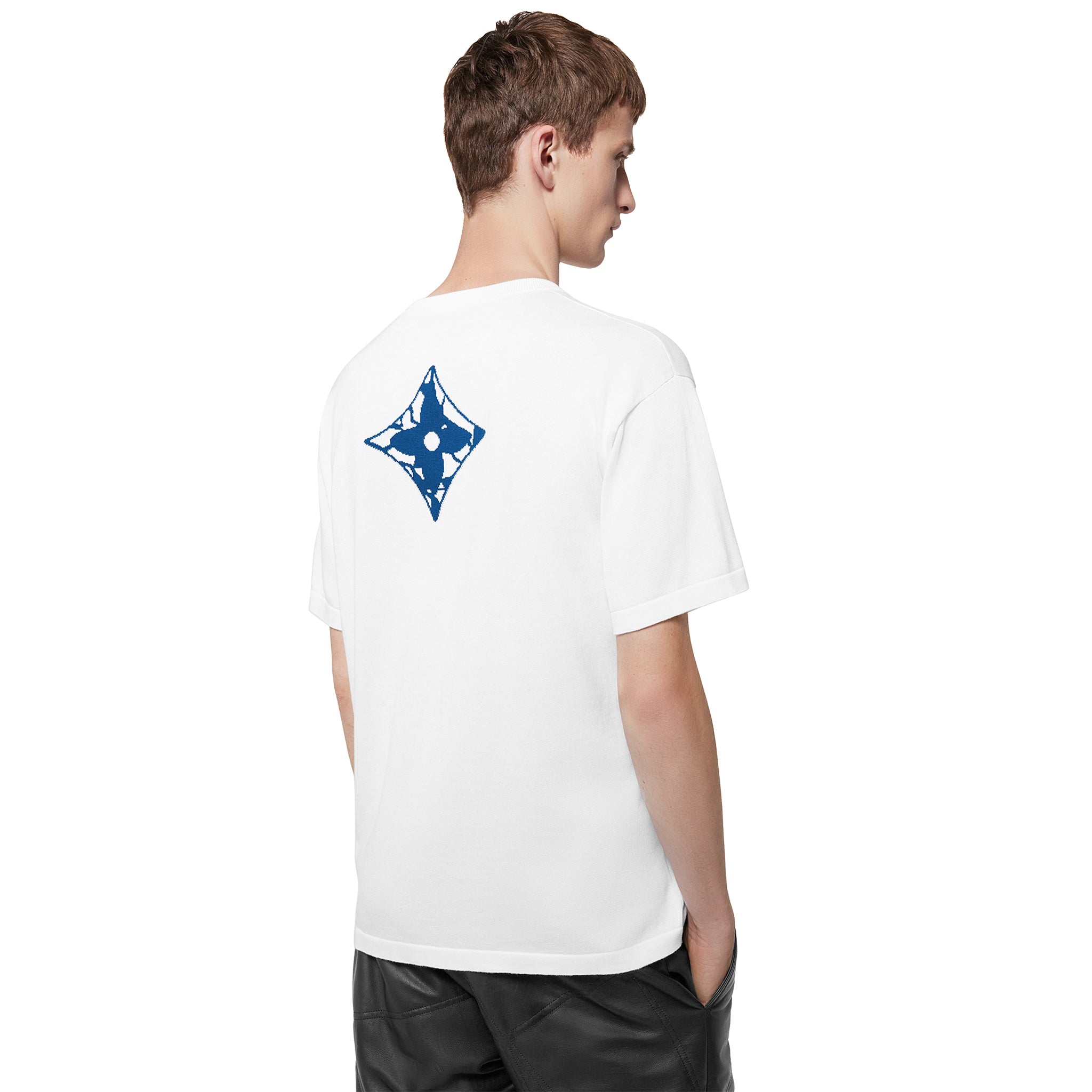 Louis Vuitton LV Ice Milk White Crewneck T Shirt | 1AFAN9