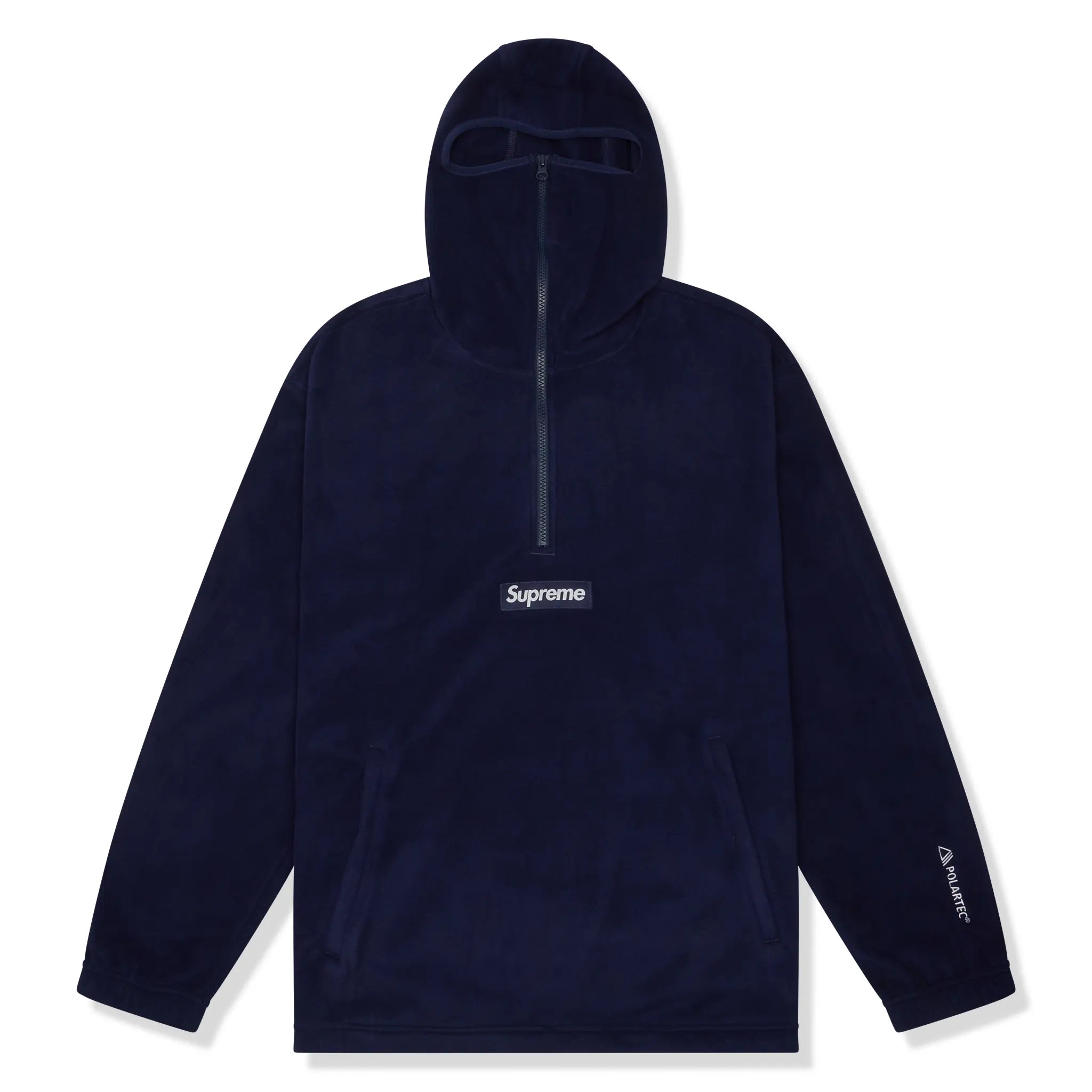 Supreme Polartec Facemask Navy Half-Zip Hoodie (FW24) | FW24SW4 NAVY